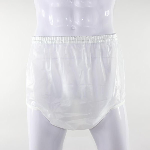 Baby Pants Milky White Tuffy Adult Snap-on Plastic Pants - 4X Large